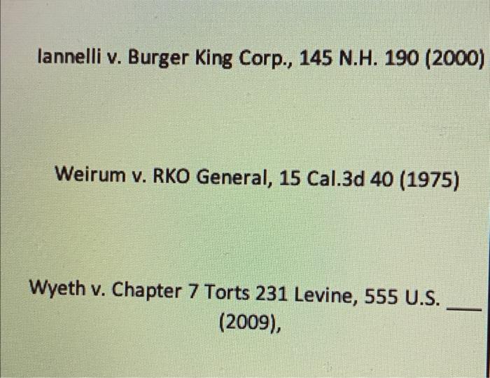 Iannelli v. burger king corp