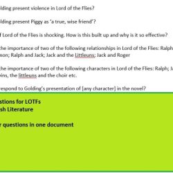 Lord of the flies 50 question test answers