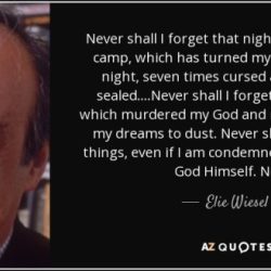 Never shall i forget elie wiesel