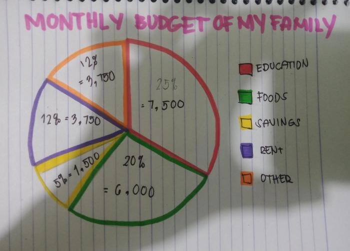 The hernandez family budget is shown in the graph