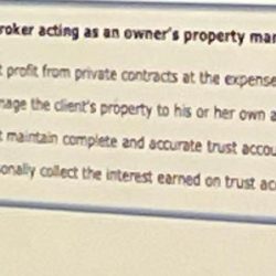 A real estate broker acting as an owner's property manager